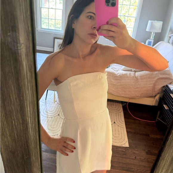 Song of Style Cream Strapless Mini Dress - Picture 2 of 4